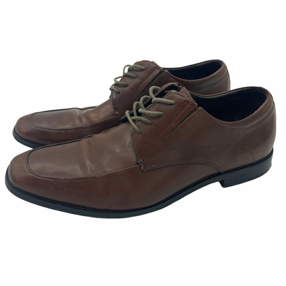 CALIBRATE Leather Bike Toe Derby Shoes  Size 10 Brown